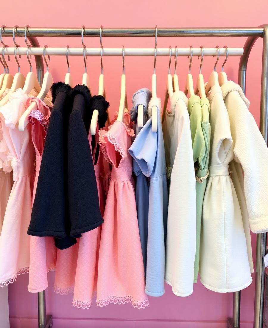 Kledingrekken met kinderkleding per maat